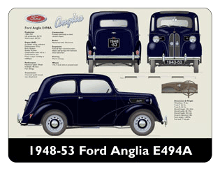 Ford Anglia E494A 1948-53 Mouse Mat